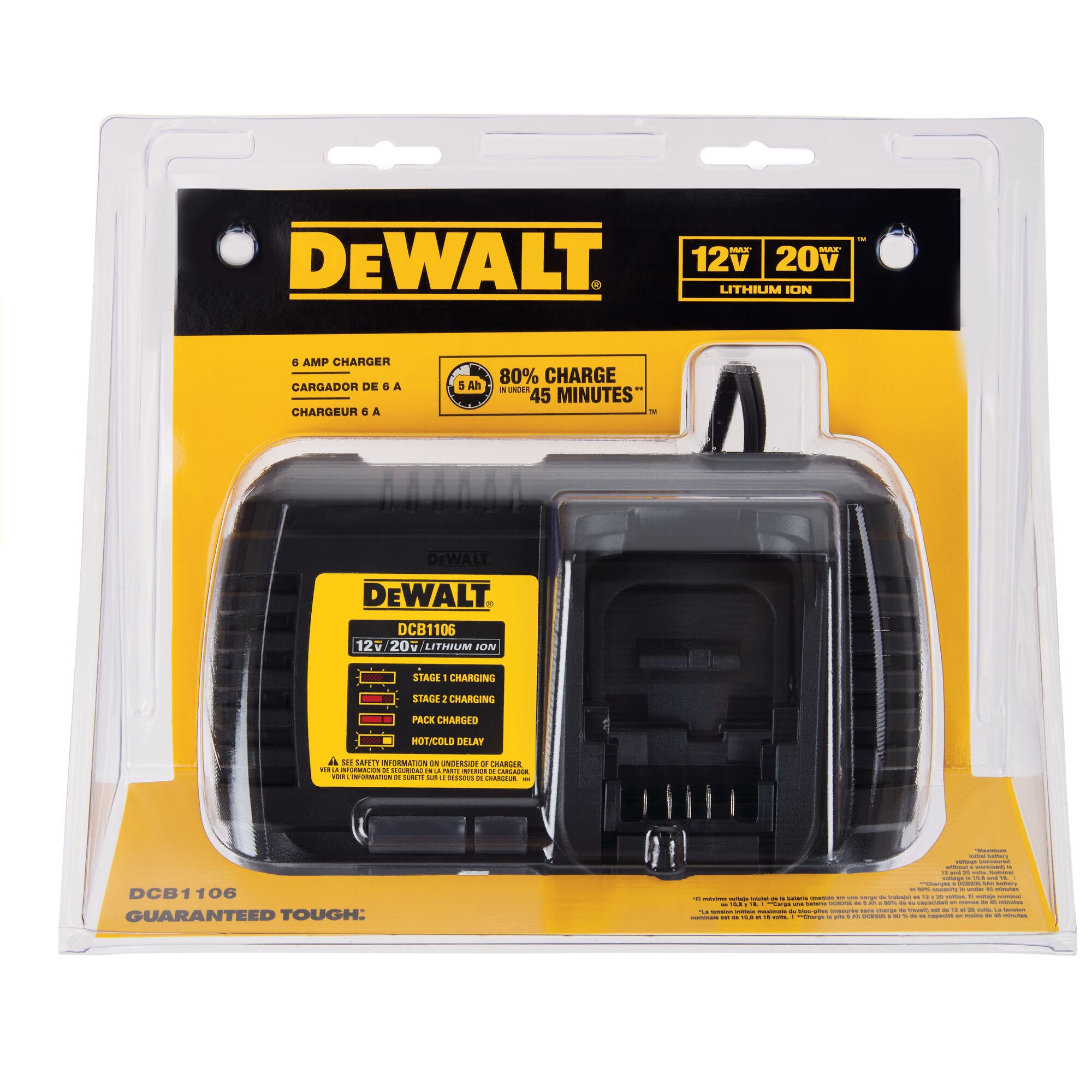 Cargador R pido 12V 20V 60V MAX DEWALT