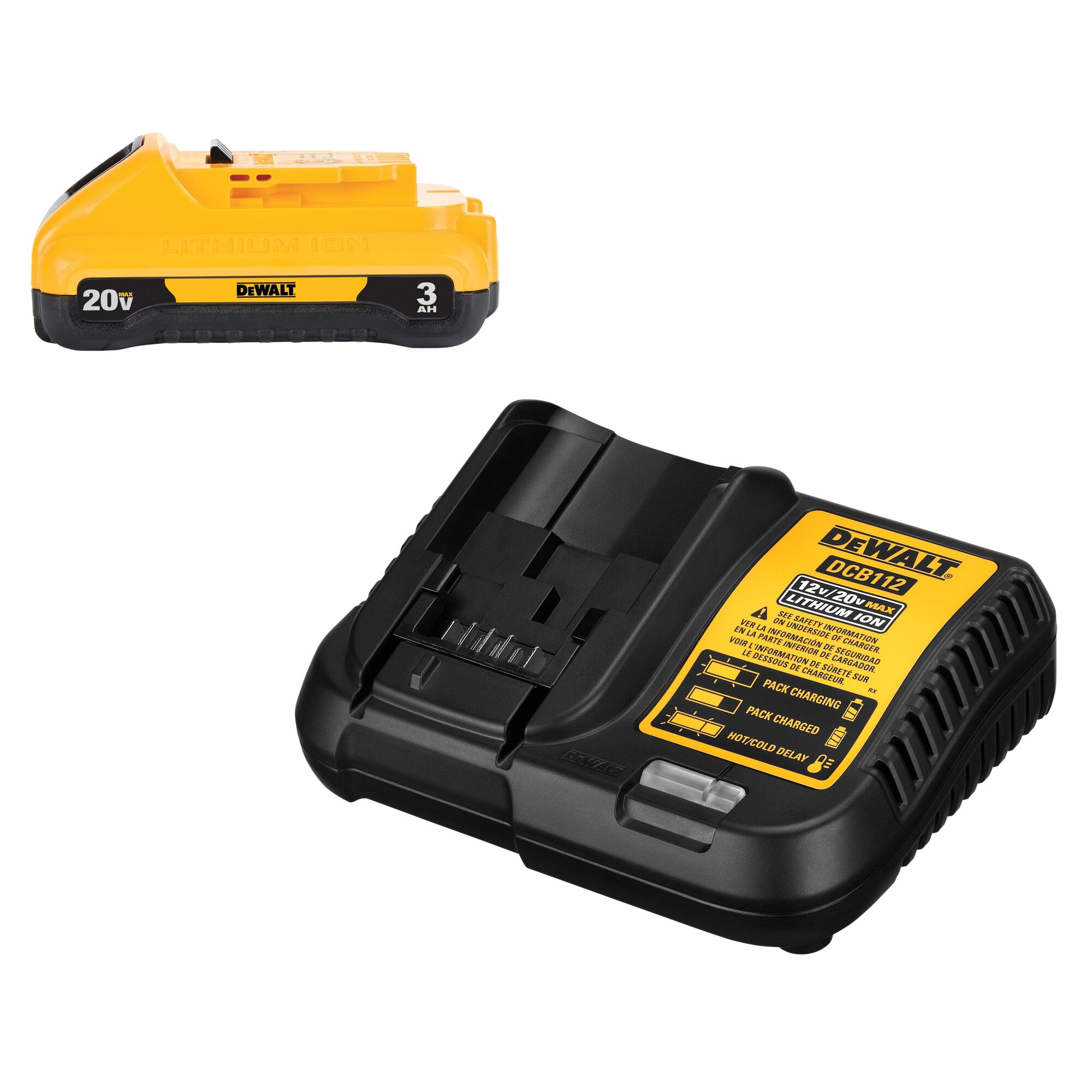 Kit de Bater a ION LI 3.0Ah 20V MAX y Cargador 12V 20V MAX DEWALT